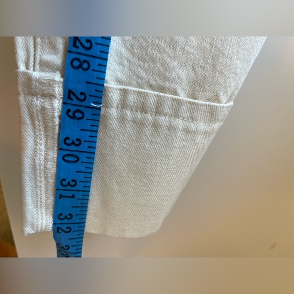 DL1961 Cream cargo wide leg high rise denim jeans 26 Pants - Picture 9 of 9